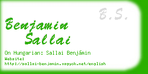 benjamin sallai business card